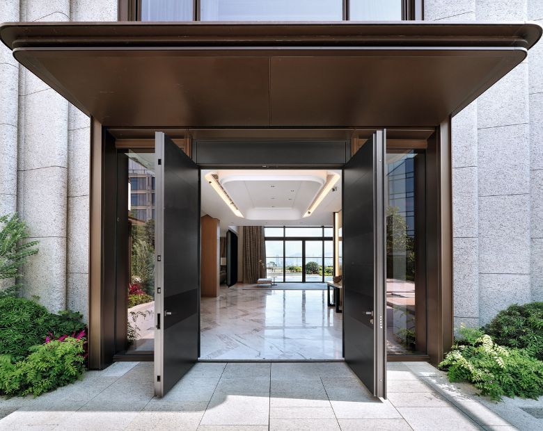 Oikos Haustür 2 Flügel aus Aluminium